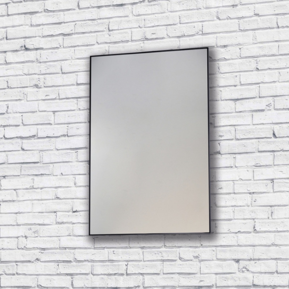 Close up product image of Origins Living Metro Black Framed Rectangular Mirror